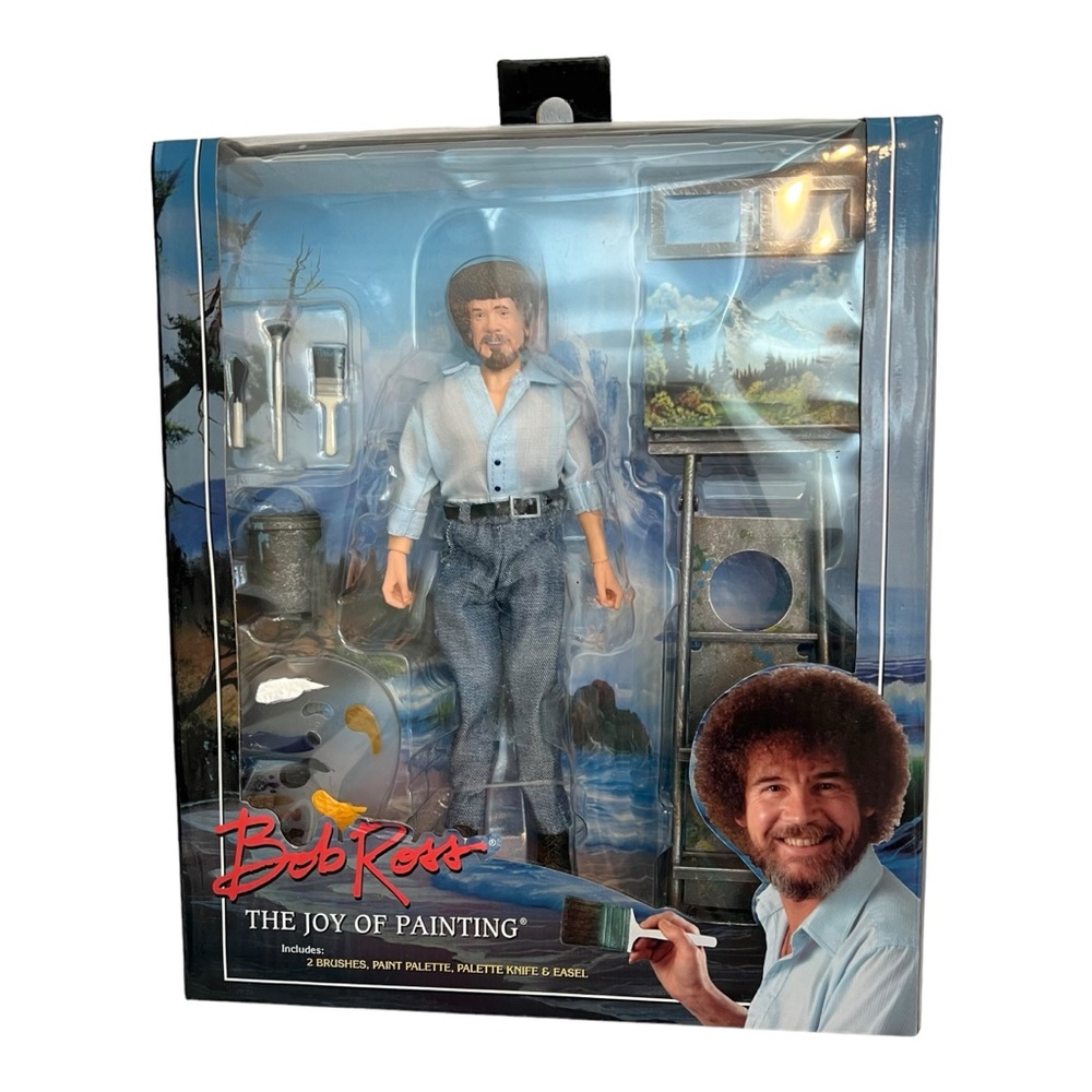 Bob Ross Doll Action Figure The Joy of Painting Boxed Collectible Toy